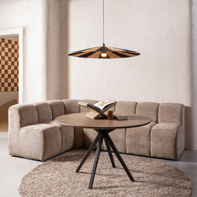 Mojo Eetbankje met rugleuning - Donkerzand