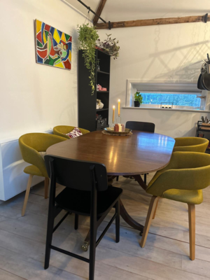 Hal & Eetkamer Stoel Odin Zwart - Midcentury