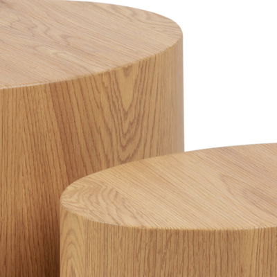 Gubbio Salontafel - 48 x 33cm - Eiken - Set van 2