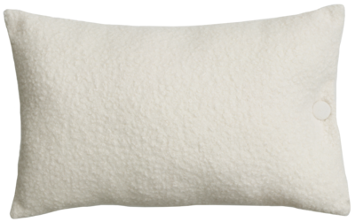 Kussen bouclé knoop ecru