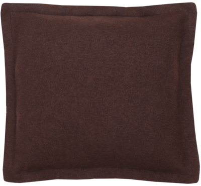 Kussen gekookte wol dark chocolate vierkant