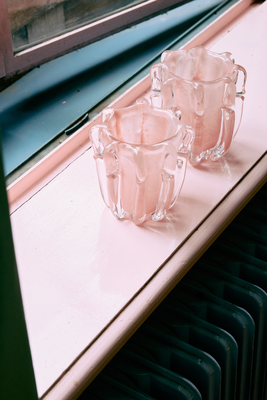 HK Coralla candle holder soft pink