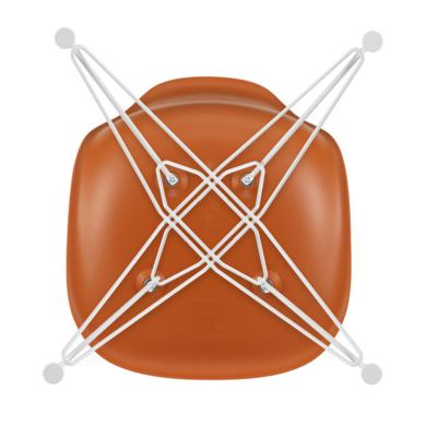 Vitra DSR RE eetkamerstoel wit onderstel