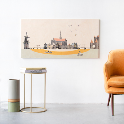 StoryWood wandpaneel Verliefd op Haarlem