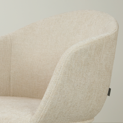 Eetkamerstoel Noa-Otis zwart onderstel met armleuningen