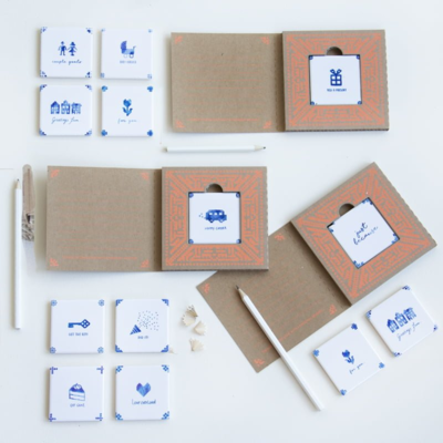 StoryTiles tegelkaart Eat cake (set van 2)