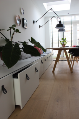 Leren handgrepen 'de lus' maat S | set van 2 - incl. 4 schroefjes