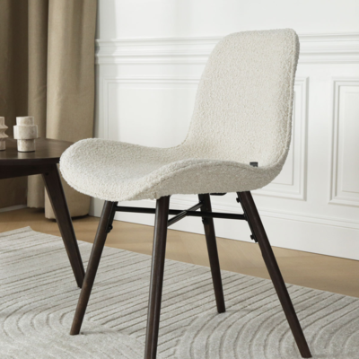 Eetkamerstoel Nena-Fé walnoot houten onderstel