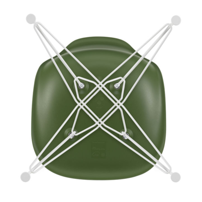 Vitra DSR RE eetkamerstoel wit onderstel