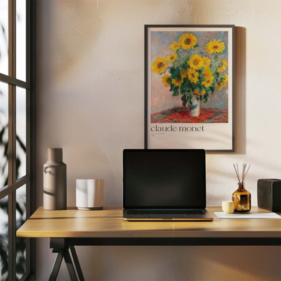 Poster Claude Monet - Zonnebloemen