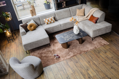 JaxxChoice hoekbank U-model Lotta bruin