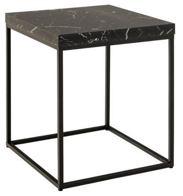 Jolyn Salontafel - 40 x 40cm - Zwart Marmer Look
