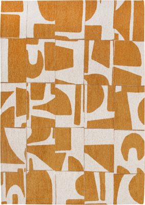 Ecorugs vloerkleed Papercut geel