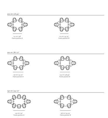 Studio HENK tafel Butterfly Ovaal - zwart frame, HPL Fenix nero ingo