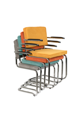 Zuiver Ridge Rib Armstoel - Set van 2