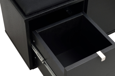 Houten bank Confetti zwart