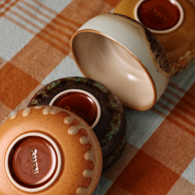 HKliving Tapas Bowls 70's Ceramics - Set van 4