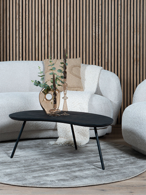 Vloerkleed Cos - Viscose Taupe Rond