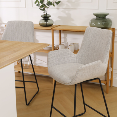 Barkruk Nino-Eef zwart onderstel