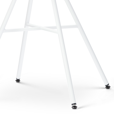 Eetkamerstoel Noa-Otis wit onderstel met armleuningen