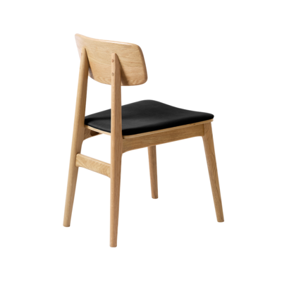 Eetkamerstoel Lana hout met kunstleer