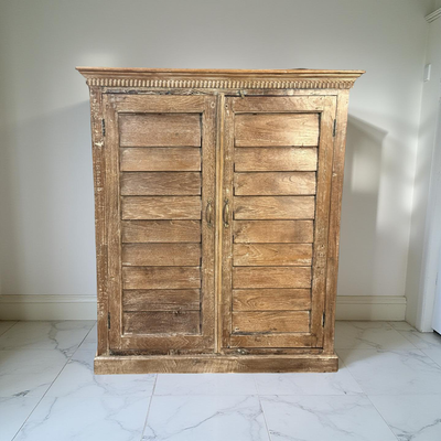 Kast 2 deur shutter naturel