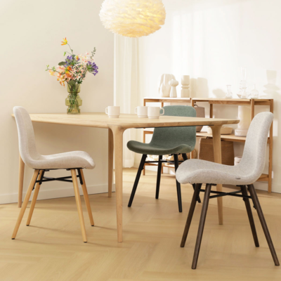 Eetkamerstoel Nena-Fé walnoot houten onderstel