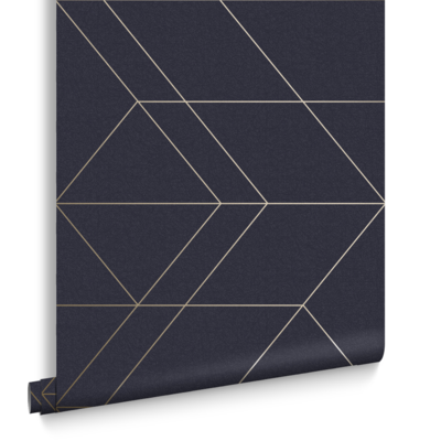 Graham &amp; Brown  vliesbehang  Balance Navy Gold