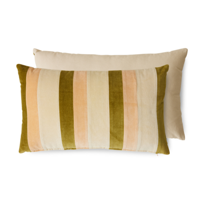 Striped velvet cushion Fields