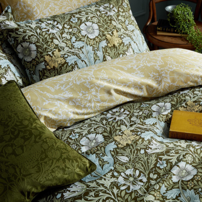 bedtextiel william morris at home compton olive green