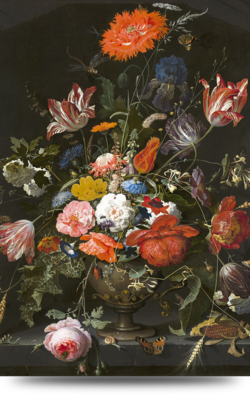 Bloemstillevens uit het Mauritshuis en rijksmuseum - Canvas schilderij