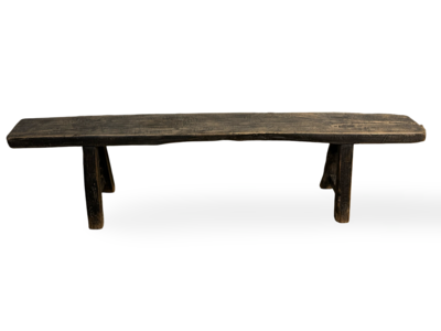 Houten bank zwart unieke