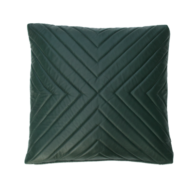 Kussen leer bottlegreen