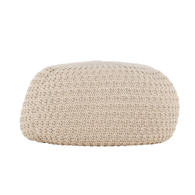 Gevlochten poef Sylvie