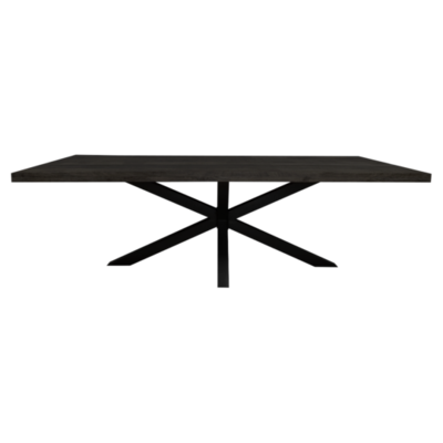 Eettafel Maas zwart rechthoek