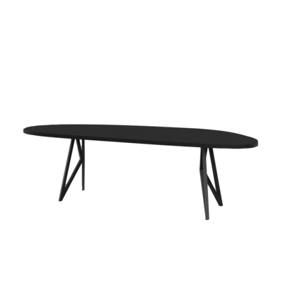 Studio HENK tafel Butterfly Blob - zwart frame, HPL Fenix nero ingo