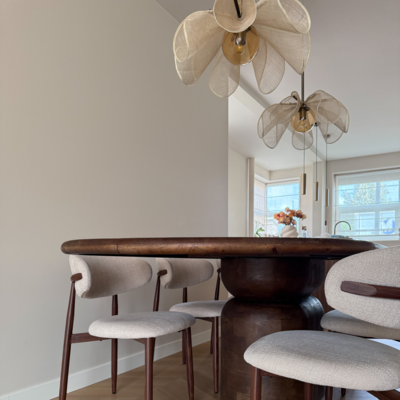 Eettafel Lissabon ovaal kolompoot 240cm