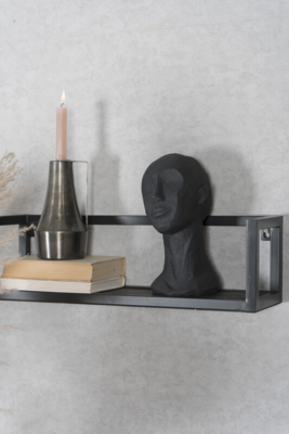 Wandplank Vintage zwart 81 cm