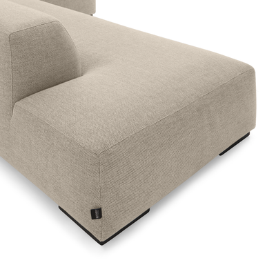 Koozo hoekbank Junior rechts Hoekbank Rechts: 313 + 712 | Stof: Beige - 900.65.1161 | Frame: Zwart | 2x koppelstuk