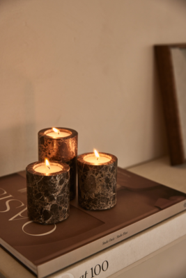 Waxinelichthouder Bruin