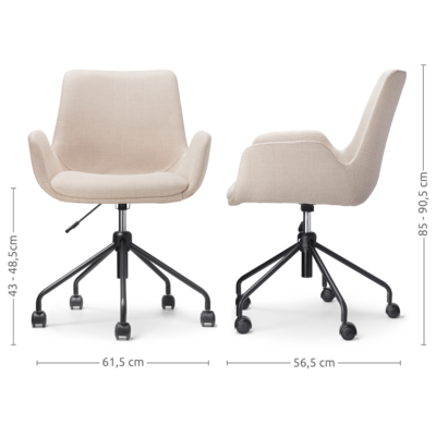 Bureaustoel Nout-Eef zwart onderstel