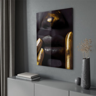 Walljar acrylglas schilderij - Golden Fingers