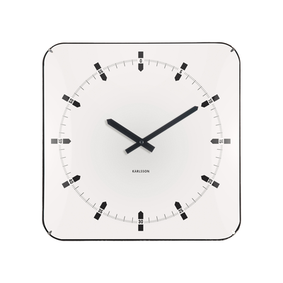 Wandklok Sucinto Dome Vierkant