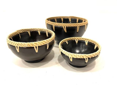 Schaaltjes zwart S/3 D15 H8/ D12 H7 / D10 H5cm