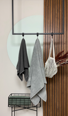 S-haakje wit + leren hanger - Maat M - set van 4