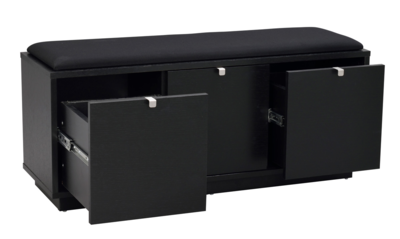 Houten bank Confetti zwart