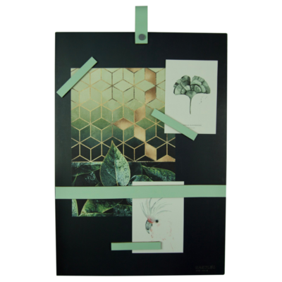 Magneetbord met magneetstrips