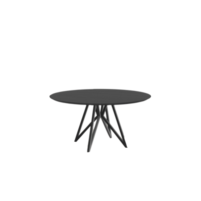Studio HENK tafel Butterfly Rond Quadpod - zwart frame, zwarte beits