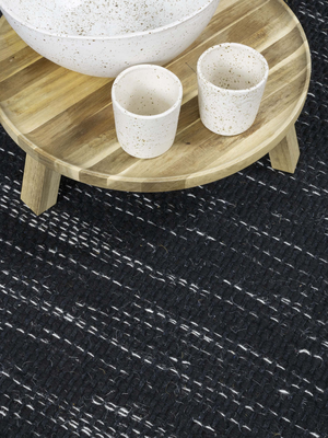 Vloerkleed Teppe Black 200 rond