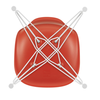 Vitra DSR RE eetkamerstoel wit onderstel